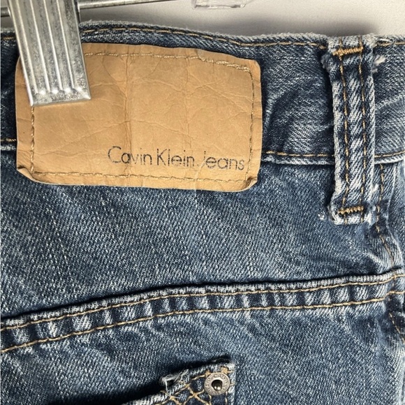 Calvin Klein Jeans Mens 42x30 Baggy Bootcut Vintage Y2K Denim Blue Made In Egypt - Picture 3 of 12